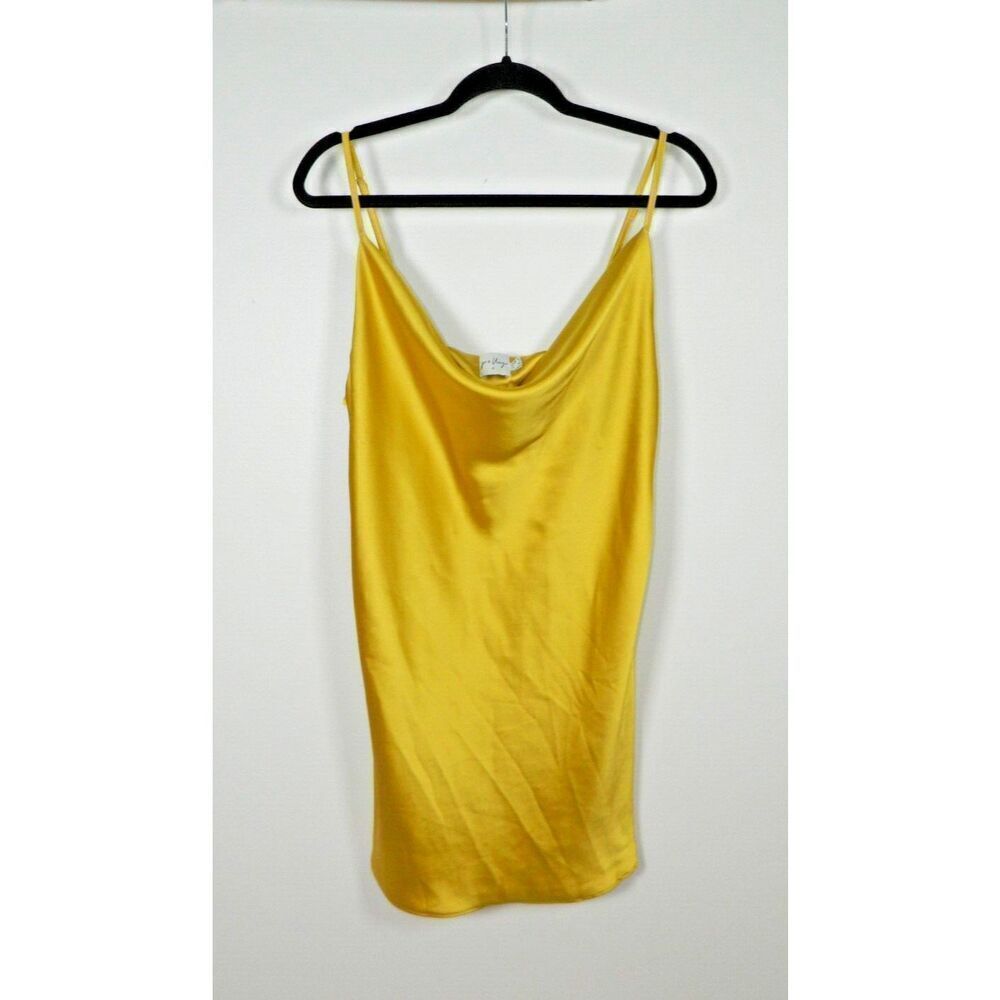 Princess Polly‎ Dress Size 8 Yellow Gold  Cowl Neck Mini Dress